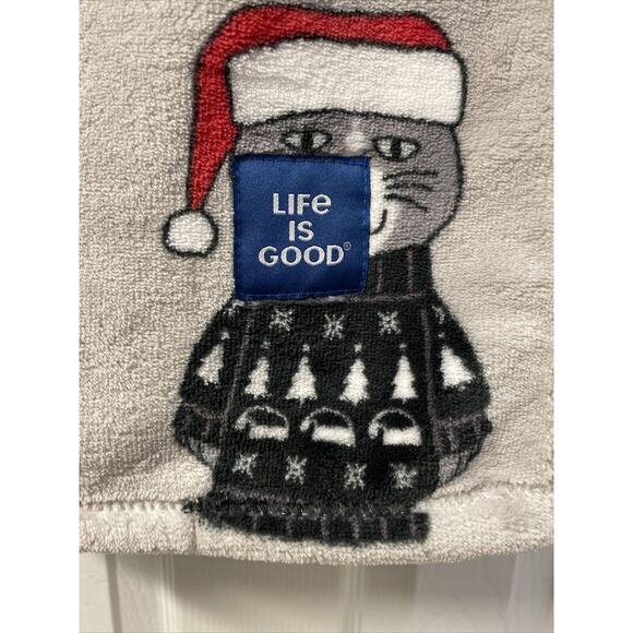 CHRISTMAS CATS in Hats & Fair Isle Sweaters LIFE IS GOOD 50X70 Throw Blanket Cat - Picture 3 of 8